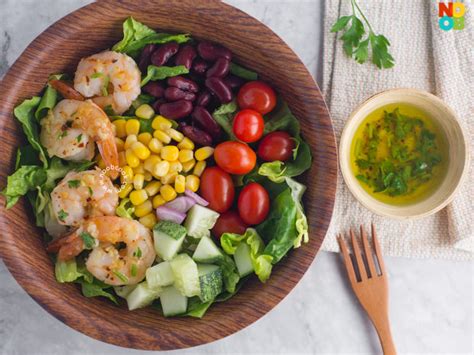 Roasted Shrimp Salad Recipe (Prawn Salad) | NoobCook.com