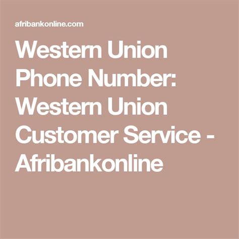 Western Union Phone Number: Western Union Customer Service ...