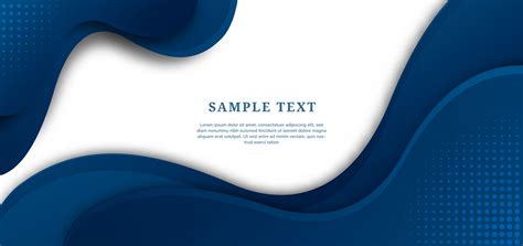 Abstract template blue wavy curve shape design on white background with copy space for text ...