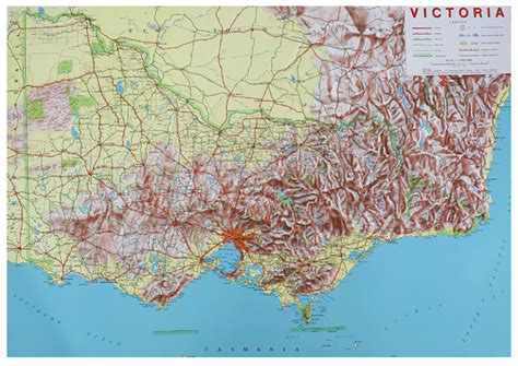 Relief map Victoria | 3d maps