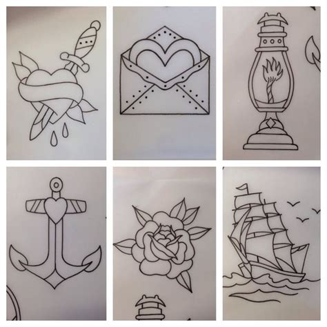 Traditional American tattoo designs | Traditional tattoo drawings, Traditional tattoo outline ...