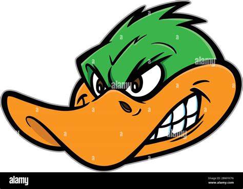 Angry Duck- A Cartoon Illustration of an Angry Duck Stock Vector Image ...