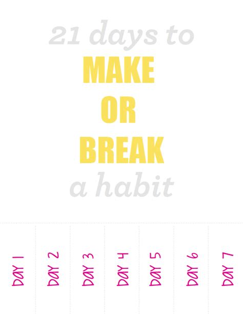 21 Days to Make or Break a Habit Freebie - Sweet Paper Trail