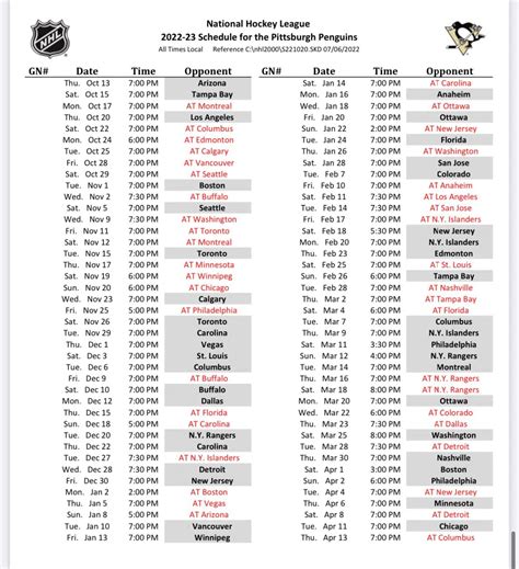 PENGUINS RELEASE 2022-23 REGULAR SEASON SCHEDULE | Today's Best Country ...