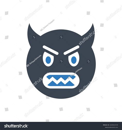 Devil Face Emoji Icon Vector Illustration Stock Vector (Royalty Free ...