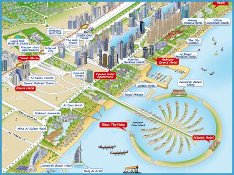 Dubai Map - TravelsFinders.Com