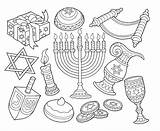 Dreidel Symbols Coloring Pages sketch template