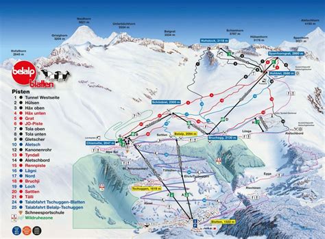 Ski Resorts Switzerland - ski map - Ski Resorts Switzerland - slopes ...