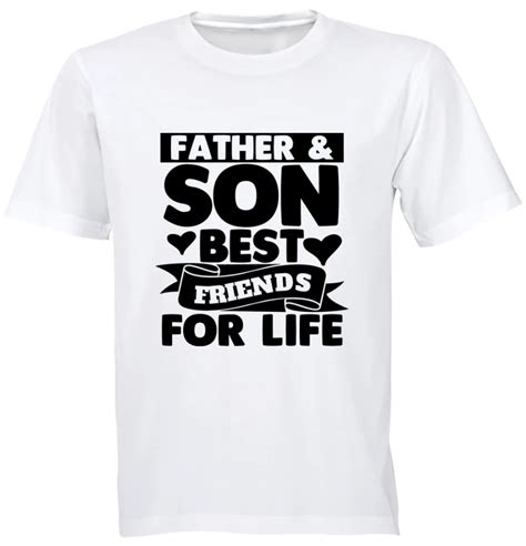 Father and Son v4 Birthday Christmas Father's Day Gift TShirt - White | Buy Online in South ...