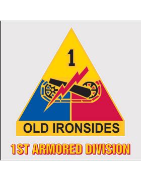 1st Armored Division Unit Crest Decal | US Military