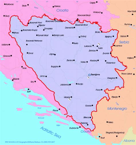 Bosnia and Herzegovina Map