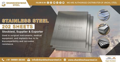 Exporter of Stainless Steel 202 Sheets in UAE | Shankheshwar