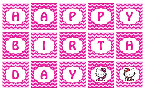 Hello Kitty Happy Birthday Banner Printable - vrogue.co