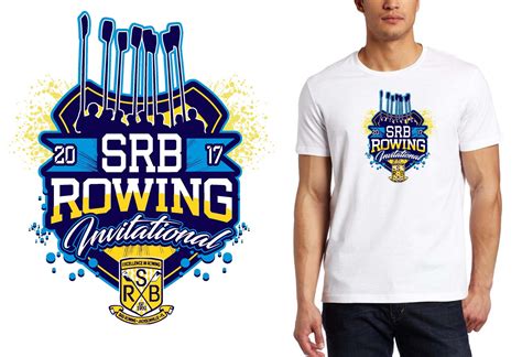 ROWING REGATTA TSHIRT LOGO DESIGN SRB-Rowing-Invitational UrArtStudio