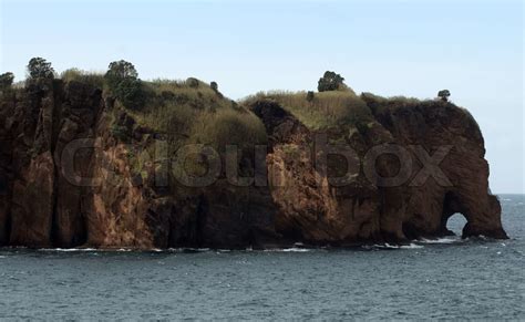 seaside rock formation at the Azores | Stock image | Colourbox