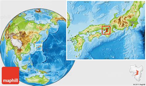 Physical Location Map of Osaka