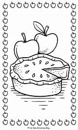 Apple pie coloring Page sketch template