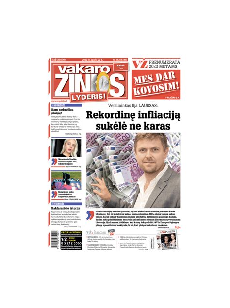 Vakaro žinios (savaitgalio numeris su TV publika)