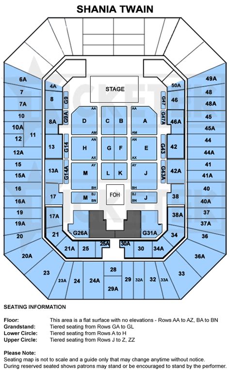 Brisbane Entertainment Centre Seating Map