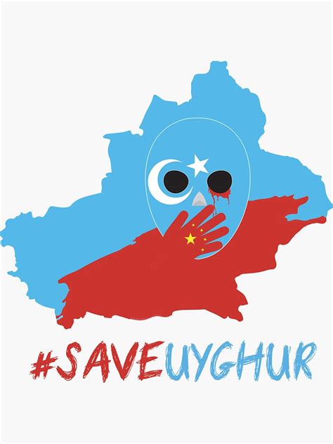 "Save Uyghur - Free Uyghurs" Sticker for Sale by StellDesign | Redbubble