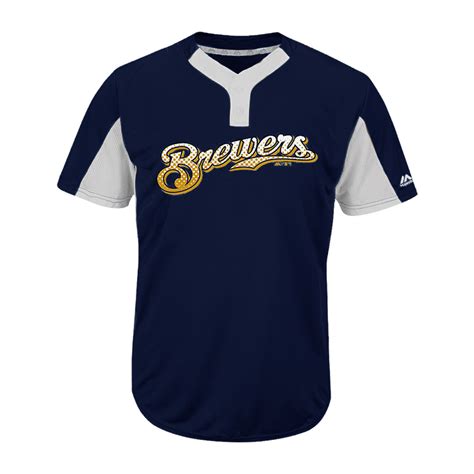 Custom Brewers Two-Button Jersey - Brewers-MAI383