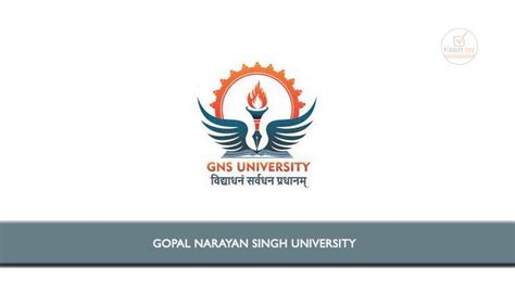 Gopal Narayan Singh University invited Applications from eligible ...