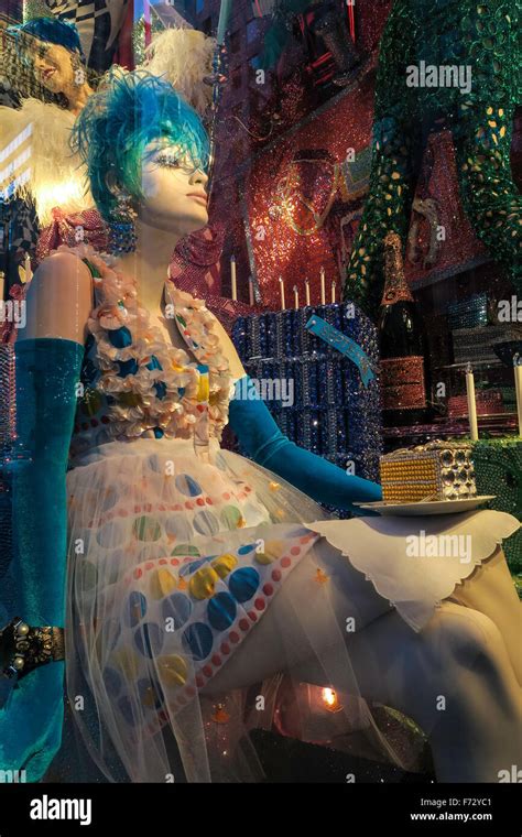 Bergdorf Goodman Holiday Window Display, NYC Stock Photo - Alamy