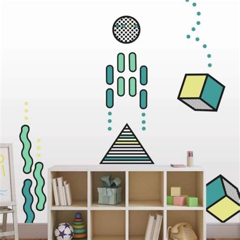 These geometric grphic removable wall decals are an easy way to add fun ...