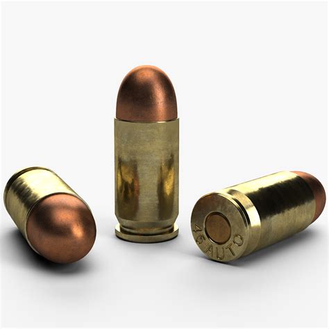 45 acp ammo pistol model - TurboSquid 1158765