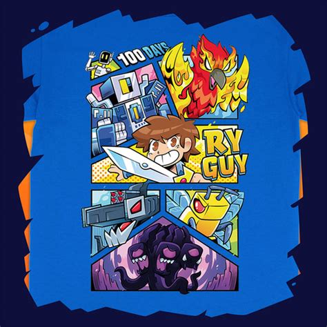 Ryguyrocky 100 Days Royal Tee – RyGuyRocky