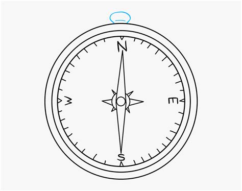 How To Draw Compass - Easy Drawing Of A Compass, HD Png Download , Transparent Png Image - PNGitem