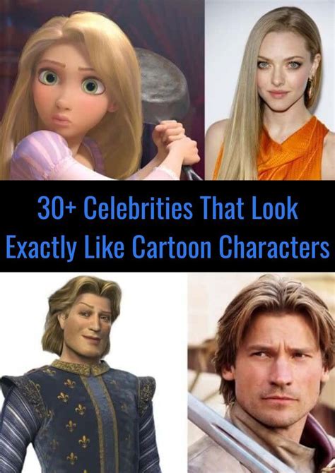 30 celebrities that look exactly like cartoon characters – Artofit