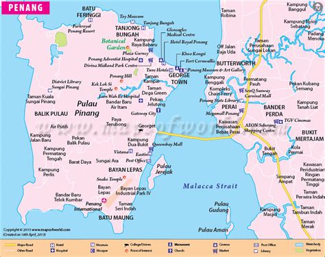 Penang Map | Map of Penang City, Malaysia