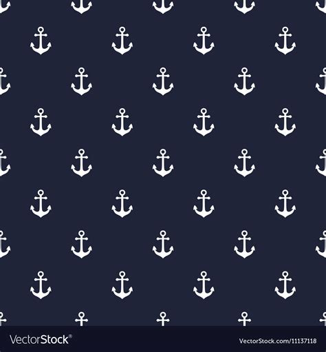 Navy Blue Anchor Wallpaper