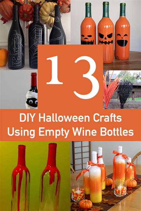 13 Easy DIY Halloween Crafts Using Empty Wine Bottles