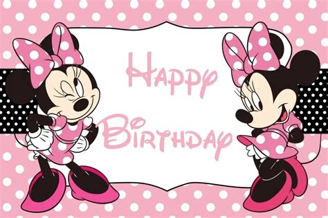 Minnie Mouse Pink Birthday Wallpaper