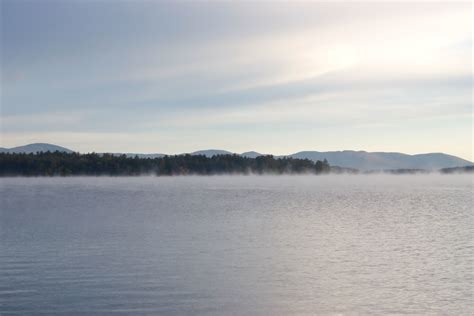 Free picture: fog, mist, lake, scenic, lake, fog, trees, clouds