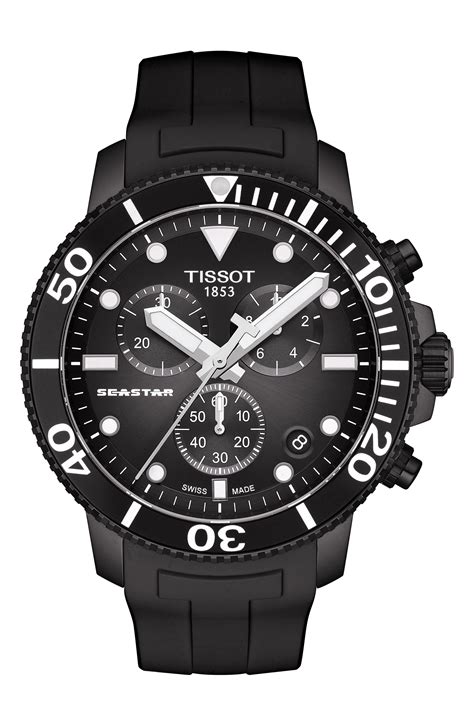 Tissot T-Sport Seastar 1000 Rubber Strap Chronograph, 45mm | Nordstrom ...