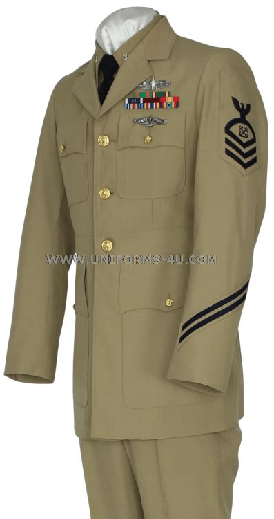 U.S. NAVY CHIEF PETTY OFFICER SERVICE DRESS KHAKI UNIFORM