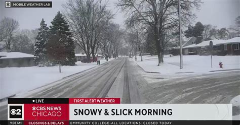 Snowy road conditions amid winter storm - CBS Chicago