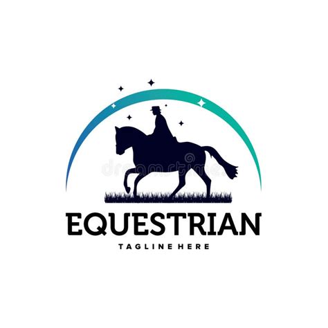 Equestrian Logo Design Template Stock Vector - Illustration of horse ...