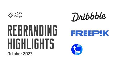 Rebranding Highlights October 2023 | Dribbble, Freepik, Truecaller logo re-design.... - YouTube