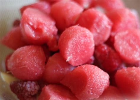 Watermelon Salad with Curd and Carrot Balls