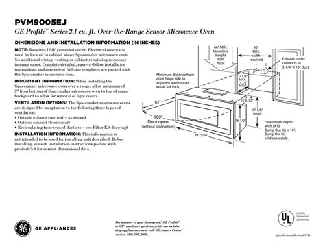 Ge Microwave Installation Template