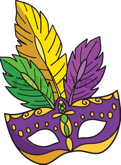 Mardi Gras Mask Cartoon Colored Clipart | Stock vector | Colourbox