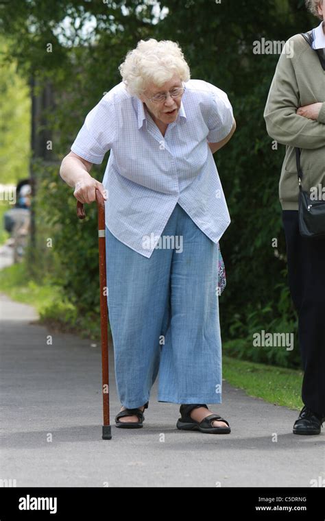 Old Lady With Walking Stick