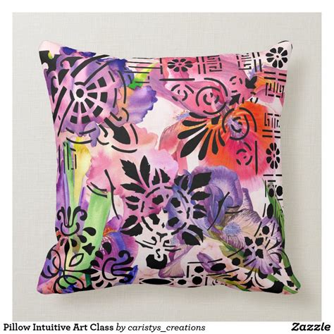 Pillow Intuitive Art Class | Watercolor throw pillow, Throw pillows, Funky decor