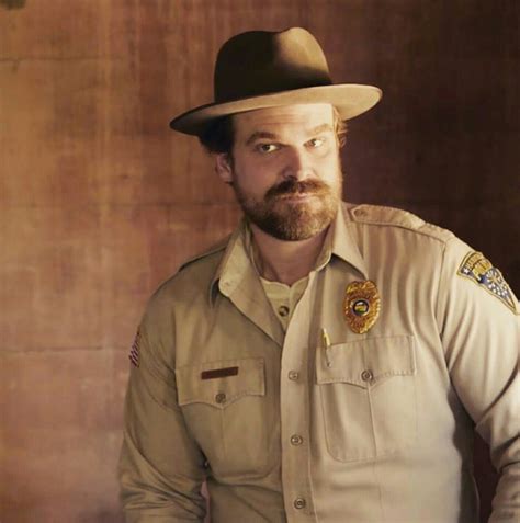 Hi my name is Hopper I'm the sheriff here and I'm helping the Byers family find their son. No ...