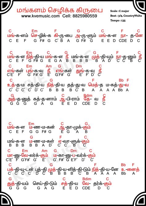 Managalam Sezhikka Kirubai- Tamil Christian Marriage Song-Abcd Song Keyboard Notes - KVE MUSIC