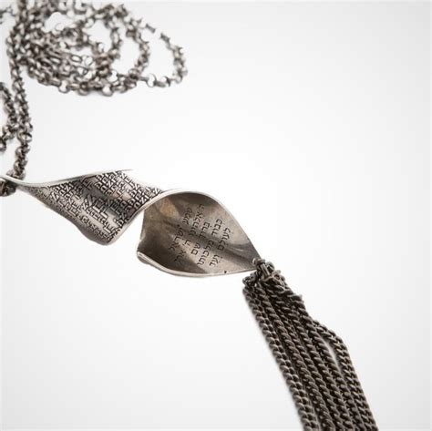 Buy Shema Yisrael Silver Tassel Jewish Blessing Necklace | Israel-Catalog.com